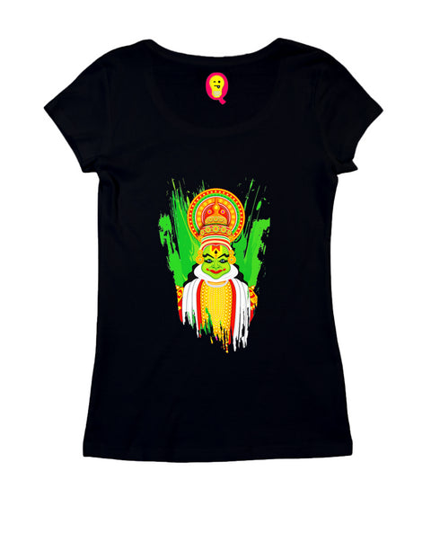 Quirkipedia Kathakali Malayalam Kerala Womens Tshirts
