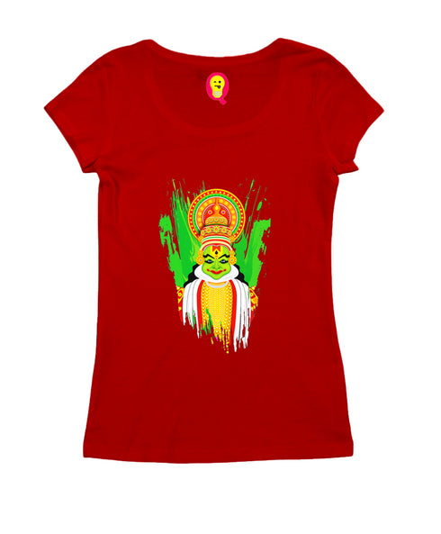 Quirkipedia Kathakali Malayalam Kerala Womens Tshirts