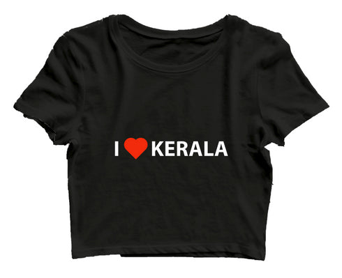 Quirkipedia I Love Kerala Malayalam Kerala Womens Crop Tops
