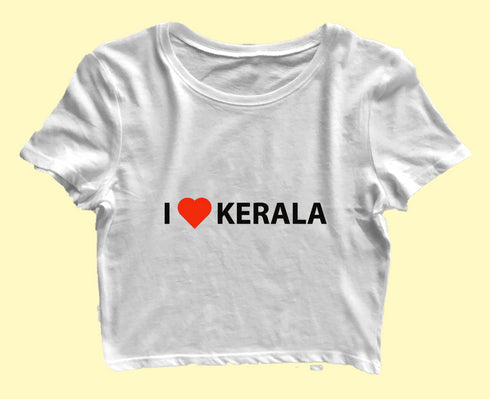 Quirkipedia I Love Kerala Malayalam Kerala Womens Crop Tops