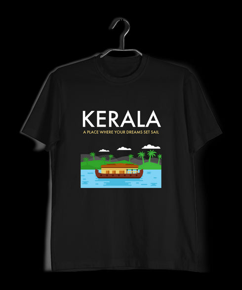Quirkipedia Kerala-Boat Sail Malayalam Dulquer Mens TShirts