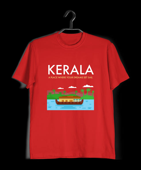 Quirkipedia Kerala-Boat Sail Malayalam Dulquer Mens TShirts