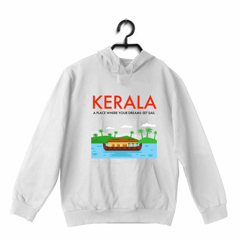 Quirkipedia Kerala-Boat Sail Malayalam Kerala Hooded SweatShirts