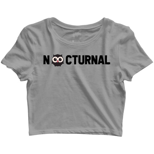 Funny Wanderlust Nocturnal Custom Printed Graphic Design Crop Top T-Shirt for Women