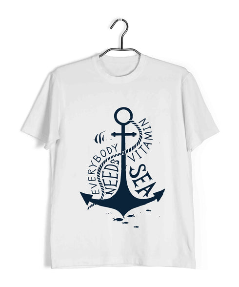 Wanderlust Travel Travel Everybody needs Vitamin Sea Custom Printed Graphic Design T-Shirt for Women