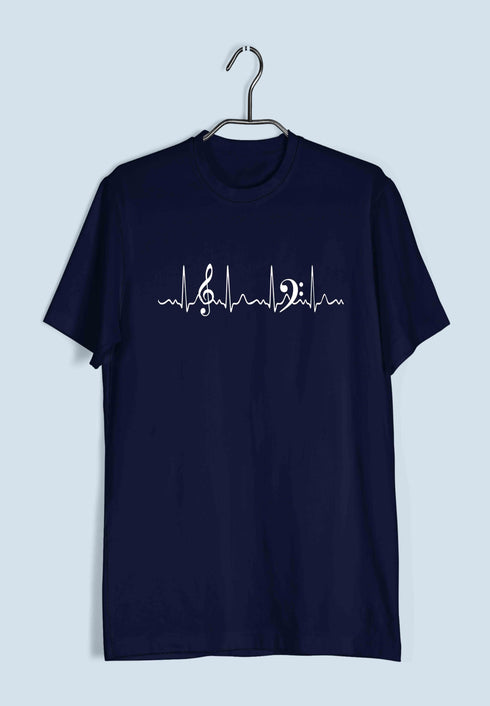 Minimal Tributes - MUSIC IS LIFE Music Casual Graphic Printed T-Shirt for Men