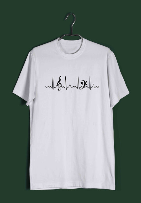 Minimal Tributes - MUSIC IS LIFE Music Casual Graphic Printed T-Shirt for Men