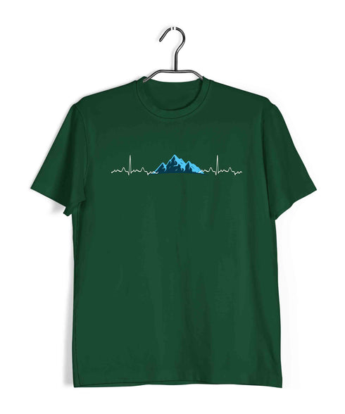 minimal designsPop Culture Travel Minimal Tributes - MOUNTAINS ARE LIFE Custom Printed Graphic Design T-Shirt for Men