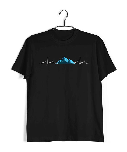minimal designsPop Culture Travel Minimal Tributes - MOUNTAINS ARE LIFE Custom Printed Graphic Design T-Shirt for Women