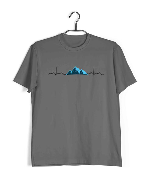 minimal designsPop Culture Travel Minimal Tributes - MOUNTAINS ARE LIFE Custom Printed Graphic Design T-Shirt for Men