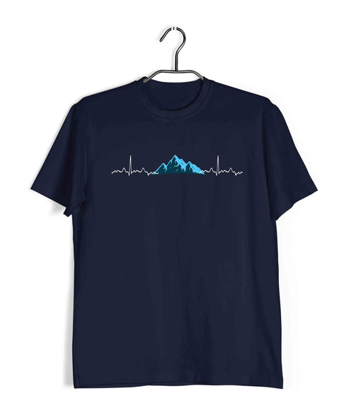minimal designsPop Culture Travel Minimal Tributes - MOUNTAINS ARE LIFE Custom Printed Graphic Design T-Shirt for Women