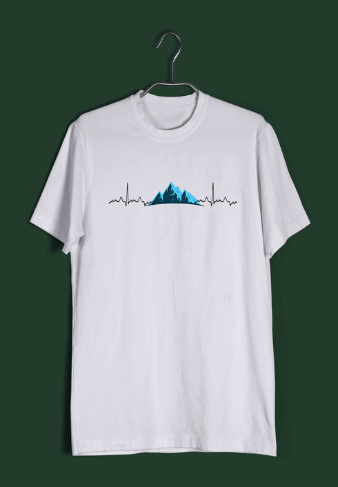 Pop Culture Minimal Tributes - MOUNTAINS ARE LIFE Travel Casual Graphic Printed T-Shirt for Men