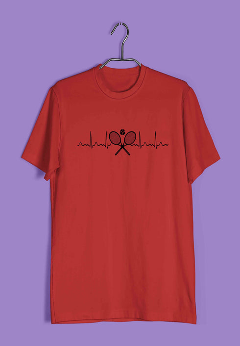 Tennis Pop Culture Minimal Tributes - TENNIS IS LIFE Sports Casual Graphic Printed T-Shirt for Men