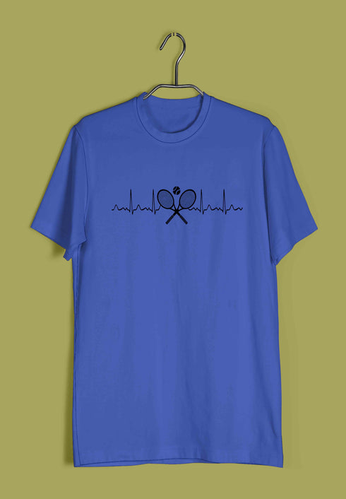 Tennis Pop Culture Minimal Tributes - TENNIS IS LIFE Sports Casual Graphic Printed T-Shirt for Men