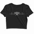 Sports Tennis Minimal Tributes - TENNIS IS LIFE Custom Printed Graphic Design Crop Top T-Shirt for Women