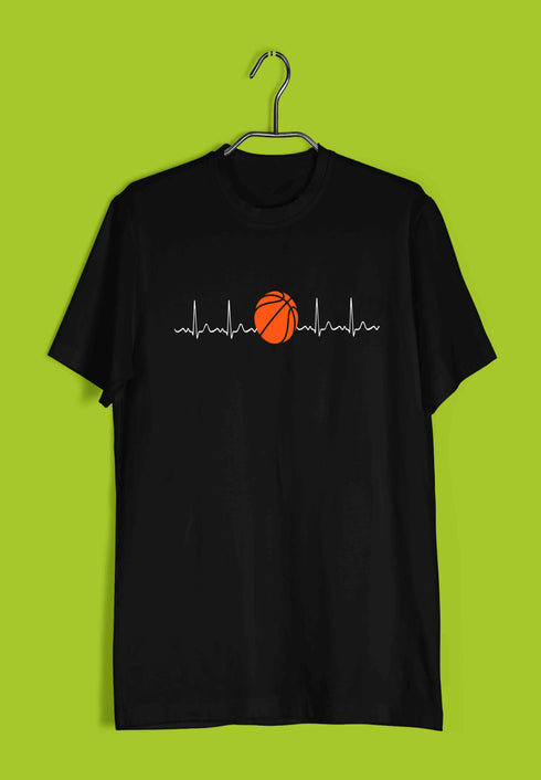 Basketball Pop Culture Minimal Tributes - BASKETBALL IS LIFE Sports Casual Graphic Printed T-Shirt for Men
