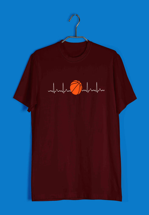 Basketball Pop Culture Minimal Tributes - BASKETBALL IS LIFE Sports Casual Graphic Printed T-Shirt for Men