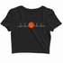 Sports Basketball Minimal Tributes - BASKETBALL IS LIFE Custom Printed Graphic Design Crop Top T-Shirt for Women