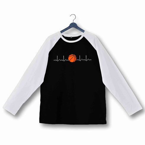 Sports Basketball Minimal Tributes - BASKETBALL IS LIFE Custom Printed Graphic Design Raglan T-Shirt for Women