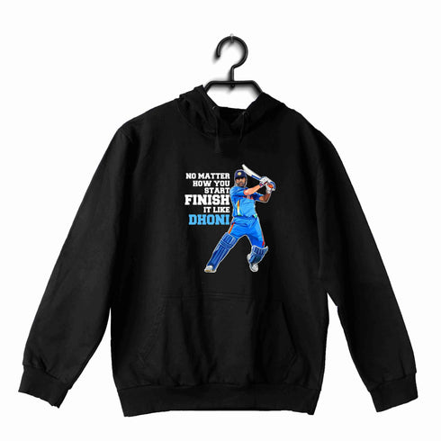 Cricket Team India Finish Like Dhoni UNISEX HOODIE Sweatshirts