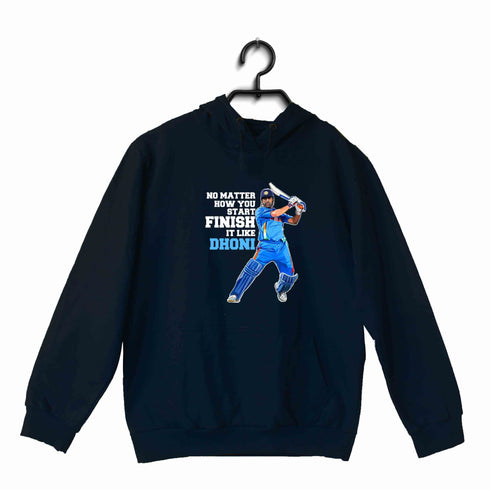 Cricket Team India Finish Like Dhoni UNISEX HOODIE Sweatshirts