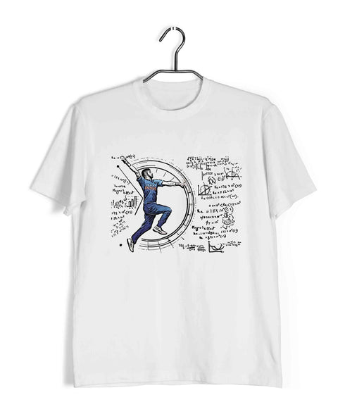 Team India BUMRAH - THE SCIENCE BEHIND THE MAGIC Cricket Casual Graphic Printed T-Shirt for Men