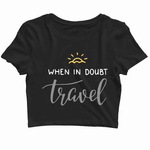 Travel womens crop top