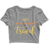 Travel womens crop top