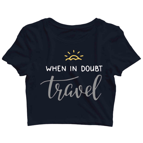 Travel womens crop top