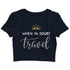 Travel womens crop top