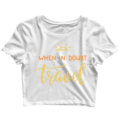 Travel womens crop top
