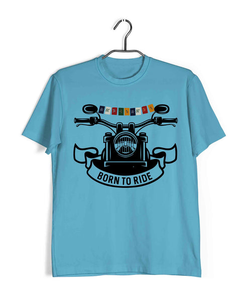 Wanderlust Travel Travel LADAKH FLAG ON BIKE Custom Printed Graphic Design T-Shirt for Men
