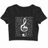 Music Classical Classical Music Design Treble Maker Custom Printed Graphic Design Crop Top T-Shirt for Women