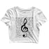 Music Classical Classical Music Design Treble Maker Custom Printed Graphic Design Crop Top T-Shirt for Women