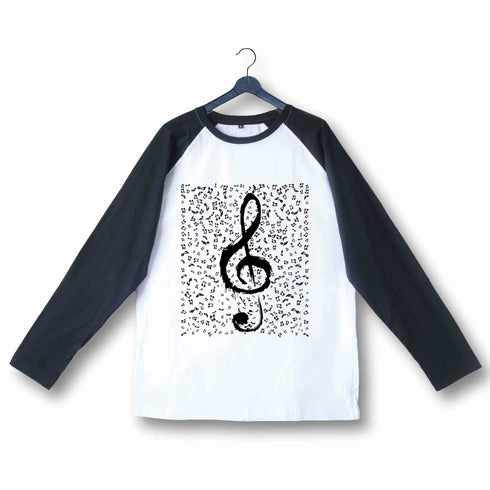 Music Classical Classical Music Design Treble Maker Custom Printed Graphic Design Raglan T-Shirt for Women
