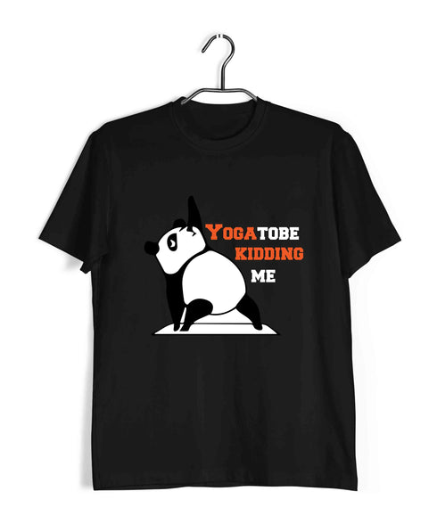 YogaPuns Fitness Wordplay Yoga PANDA YOU GOTTA TO BE KIDDING ME YOGA PUN Custom Printed Graphic Design T-Shirt for Women
