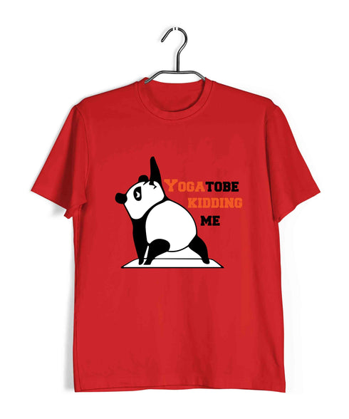 YogaPuns Fitness Wordplay Yoga PANDA YOU GOTTA TO BE KIDDING ME YOGA PUN Custom Printed Graphic Design T-Shirt for Women