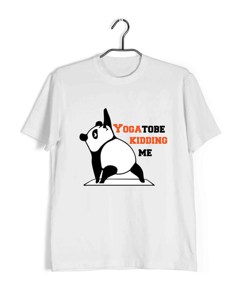 Yoga Puns PANDA YOU GOTTA TO BE KIDDING ME YOGA PUN Fitness Wordplay Casual Graphic Printed T-Shirt for Men