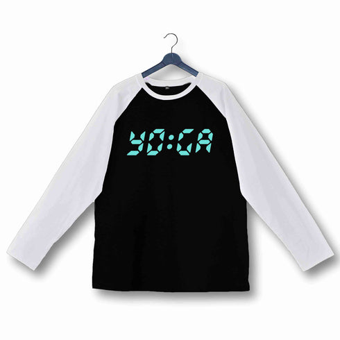 Yoga Fitness Yoga TIME FOR YOGA Custom Printed Graphic Design Raglan T-Shirt for Women