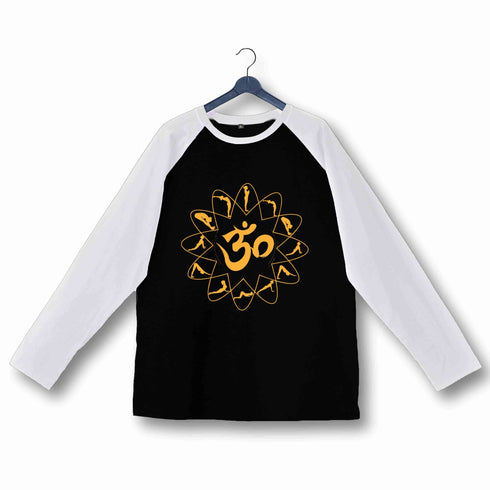 Yoga Fitness Yoga OM SURYANAMASKAR YOGA Custom Printed Graphic Design Raglan T-Shirt for Women