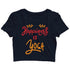 Yoga Fitness Yoga HAPPINESS IS YOGA Custom Printed Graphic Design Crop Top T-Shirt for Women