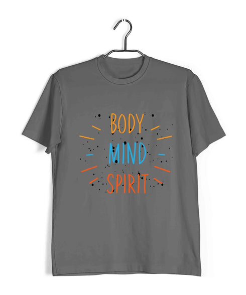 Yoga Fitness Yoga BODY MIND SPIRIT Custom Printed Graphic Design T-Shirt for Women