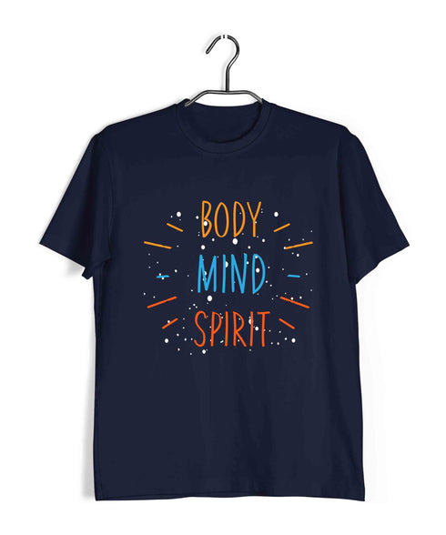 Yoga Fitness Yoga BODY MIND SPIRIT Custom Printed Graphic Design T-Shirt for Women
