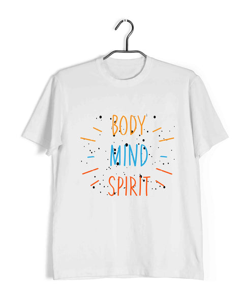 Yoga Fitness Yoga BODY MIND SPIRIT Custom Printed Graphic Design T-Shirt for Women