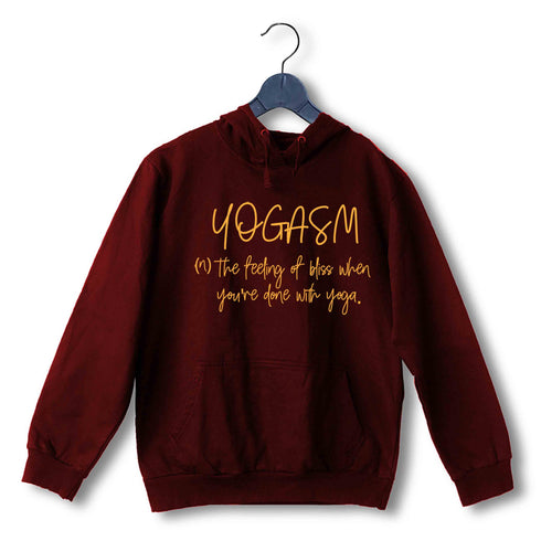 YogaPuns Fitness Wordplay Yoga YOGASM UNISEX HOODIE Sweatshirts