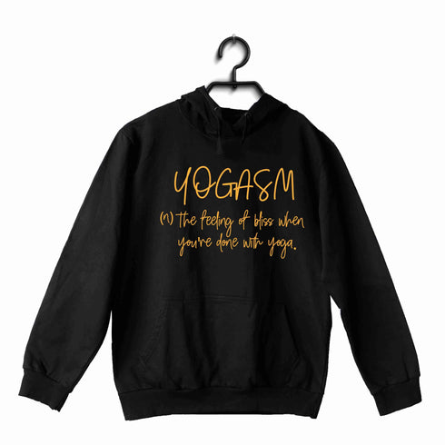 YogaPuns Fitness Wordplay Yoga YOGASM UNISEX HOODIE Sweatshirts