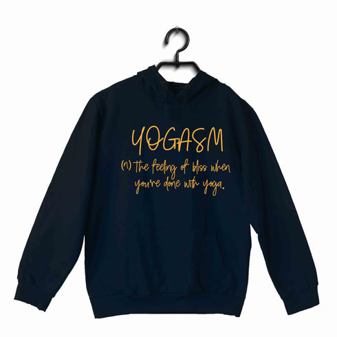 YogaPuns Fitness Wordplay Yoga YOGASM UNISEX HOODIE Sweatshirts