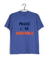 Basketball Peace Love Basketball Sports Casual Graphic Printed T-Shirt for Men