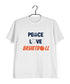 Basketball Peace Love Basketball Sports Casual Graphic Printed T-Shirt for Men