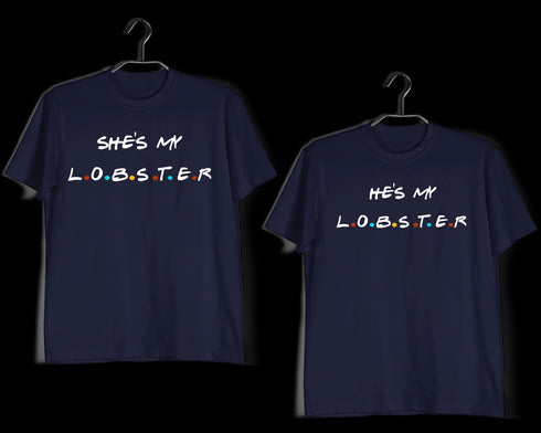 Matching Anniversary Gifts Relationships Matching Couples SHE'S MY LOBSTER T-Shirts for Boyfriend Girlfriend Fiance Husband Wife Mother Father Family